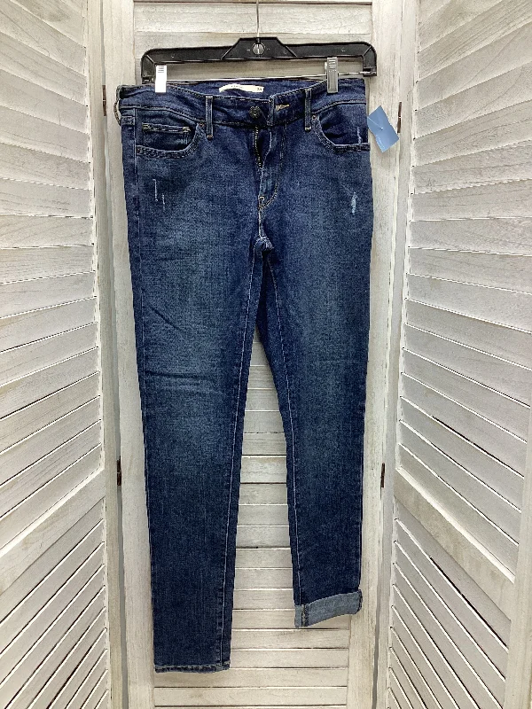 Classic Retro Jeans Skinny By Levis In Blue Denim, Size: 8