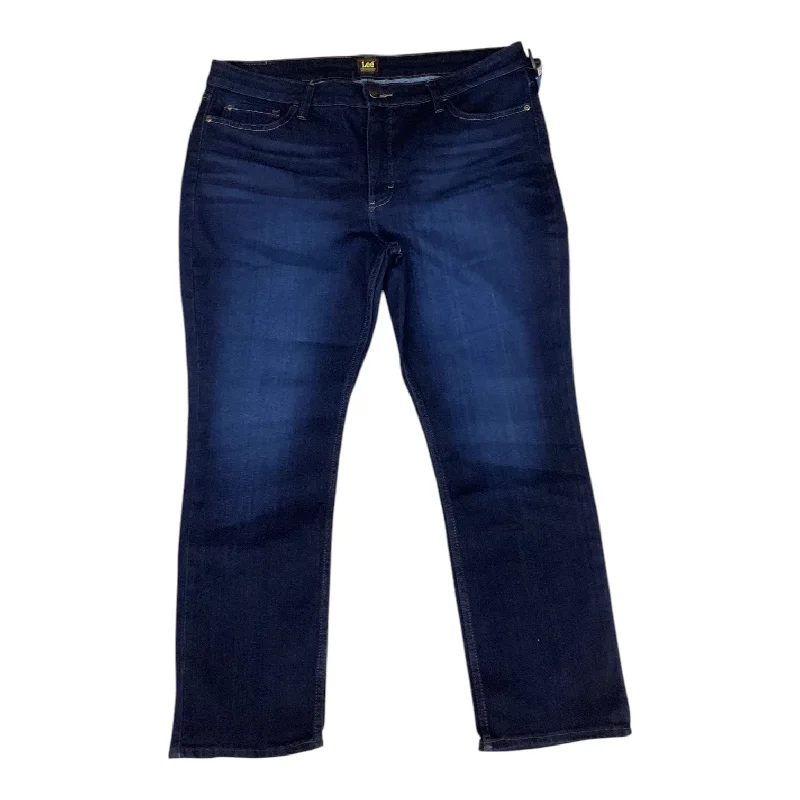 Beautiful Romance Jeans Straight By Lee In Blue Denim, Size: 18