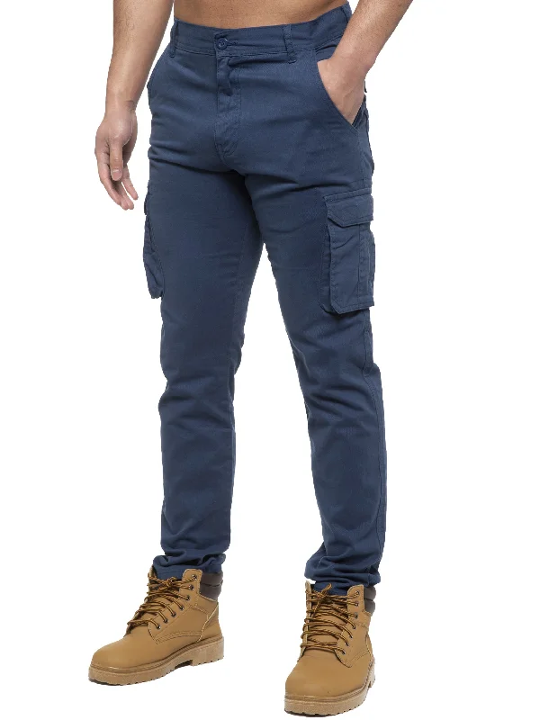 Enzo | Mens Cargo Straight Fit Jeans