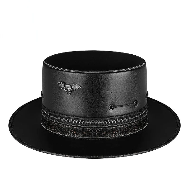 Men's Gothic Bat Zipper Hat