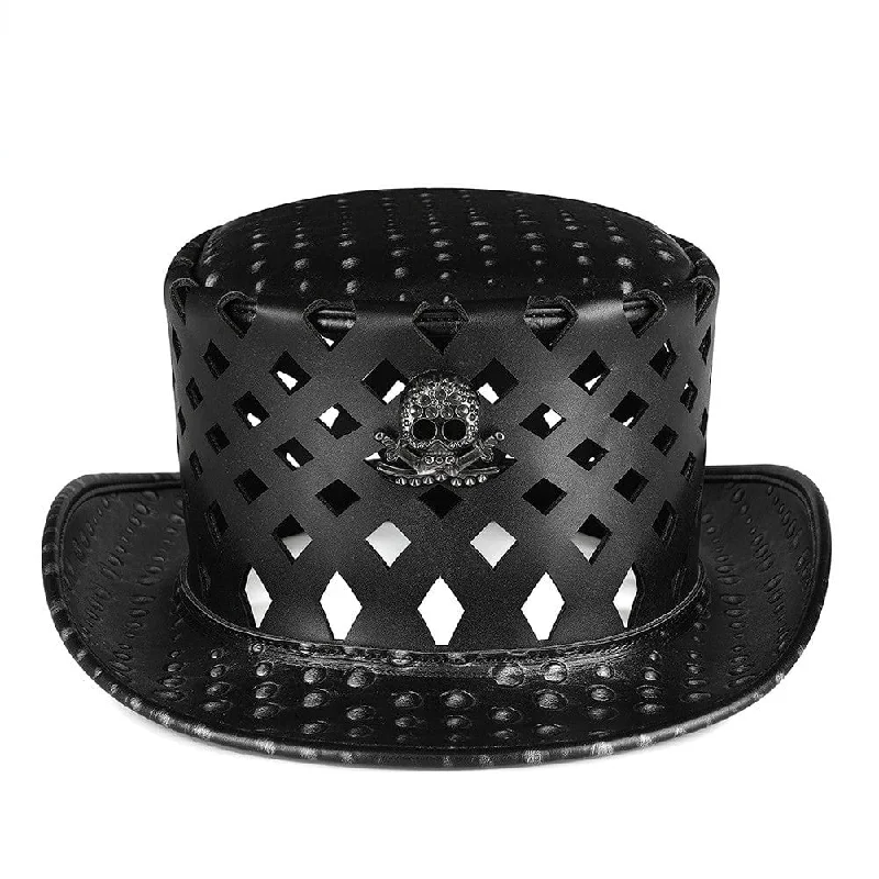 Men's Gothic Cutout Skull Hat