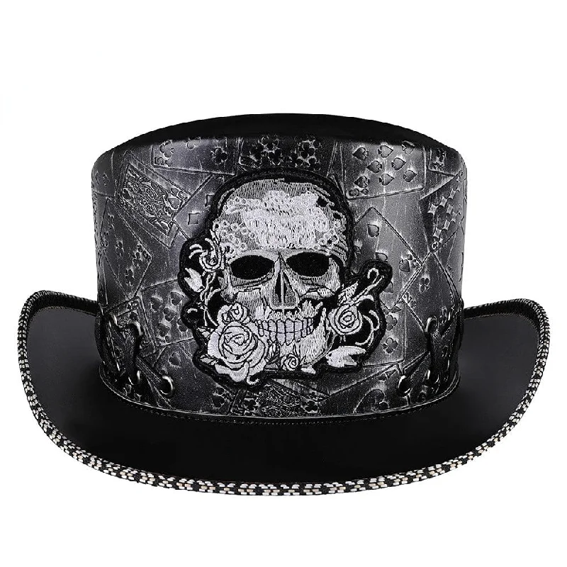 Men's Gothic Skull Embroidered Hat