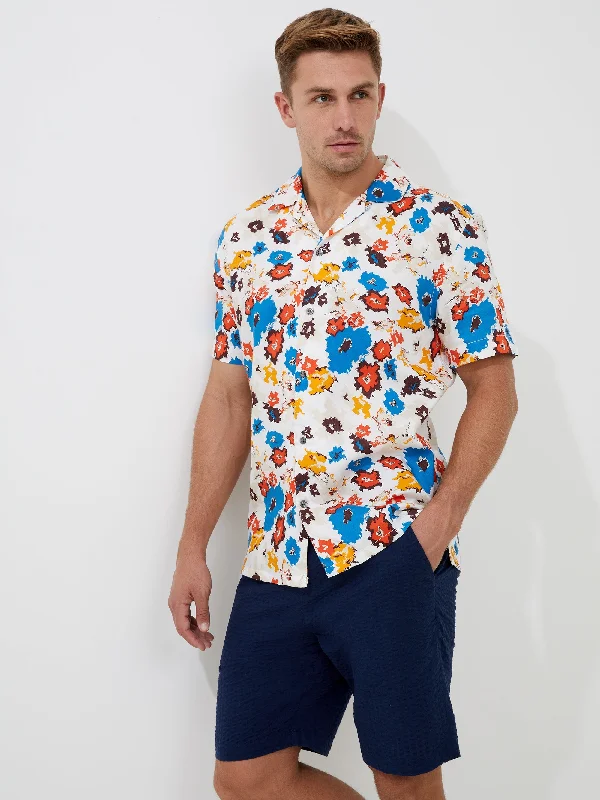 Revere Collar Print Shirt