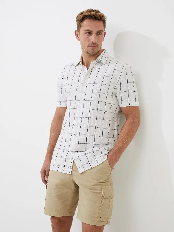 Short Sleeve Tonal Check Shirt