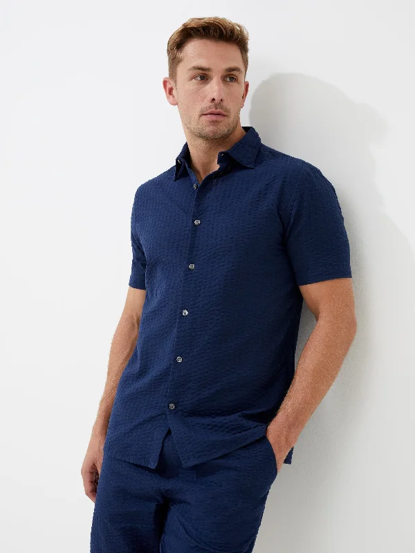 Seersucker Check Short Sleeve Shirt