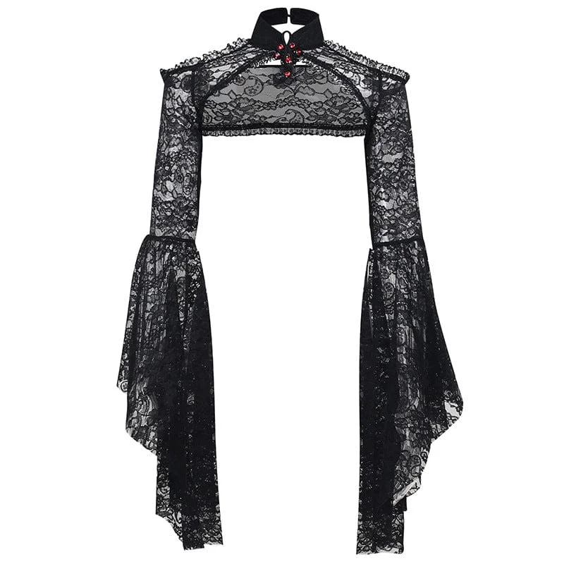 Women's Gothic Off Shoulder Lace Cape