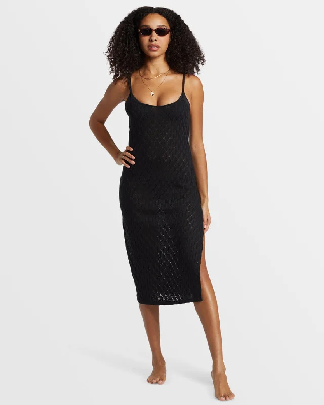Breezy Comfort Billabong Day Dream Dress-Black Pebble