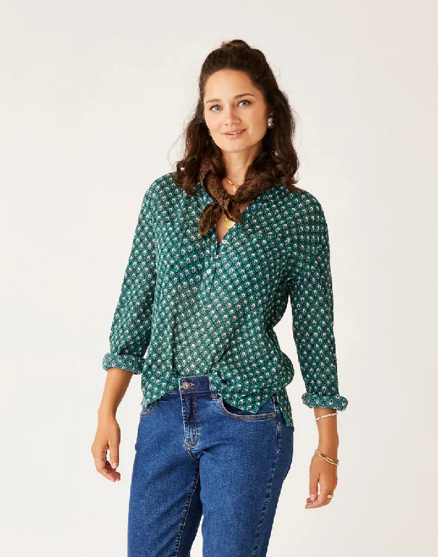 Soft Textures Carve Designs Dylan Gauze L/S Shirt-Sanganeri