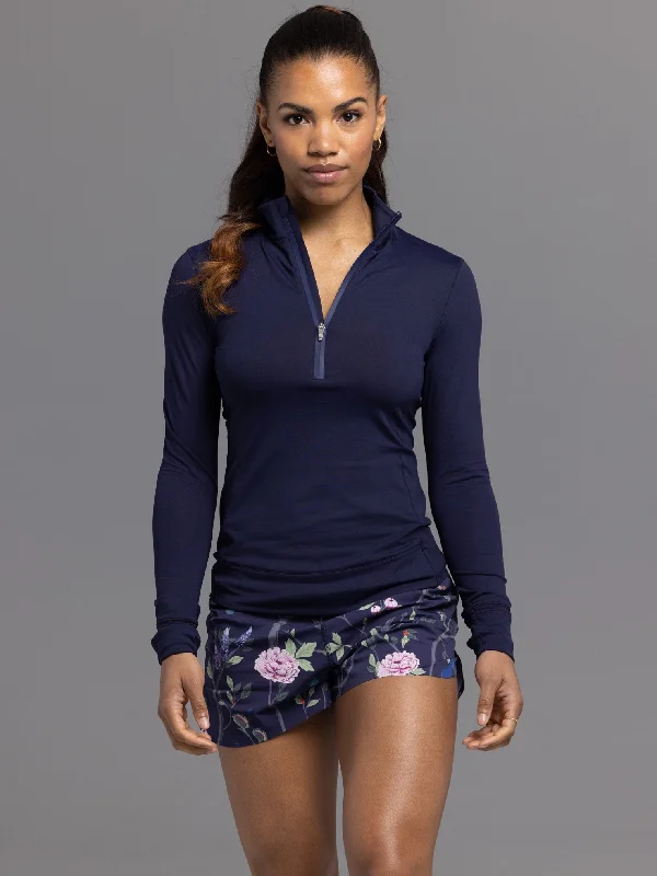 Soft Relaxation Wear Halley Quarter-Zip (Midnight Sky)