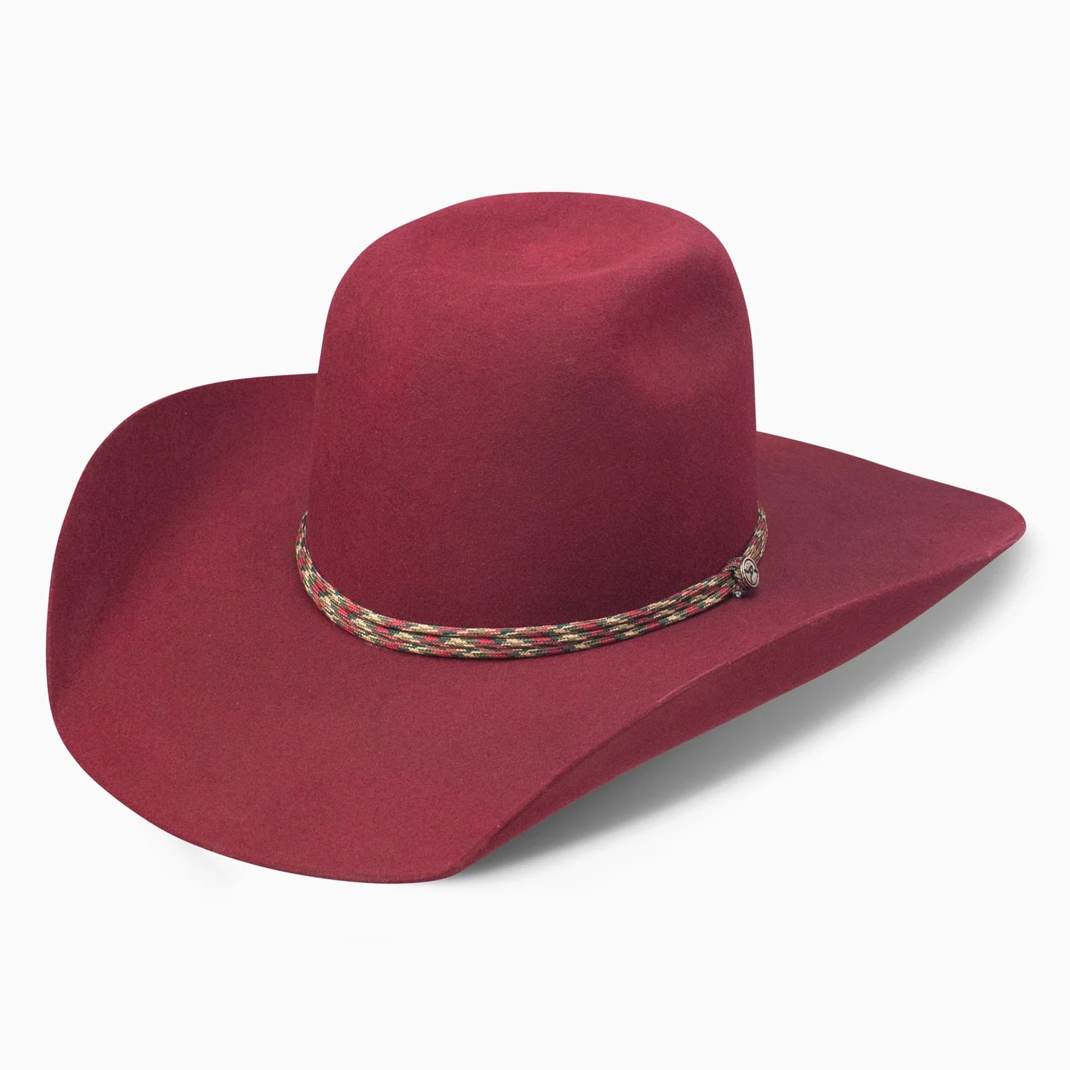 Comfortable down Hooey by Resistol 4X Bronc Burgundy Wool Felt Hat