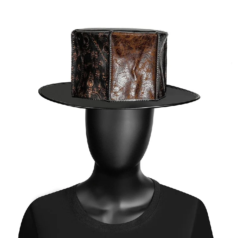 Low-key Luxury Men's Steampunk Distress Splice Hat