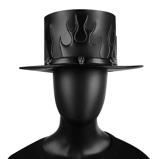 Fashionable And Versatile Men's Steampunk Flame Skull Hat