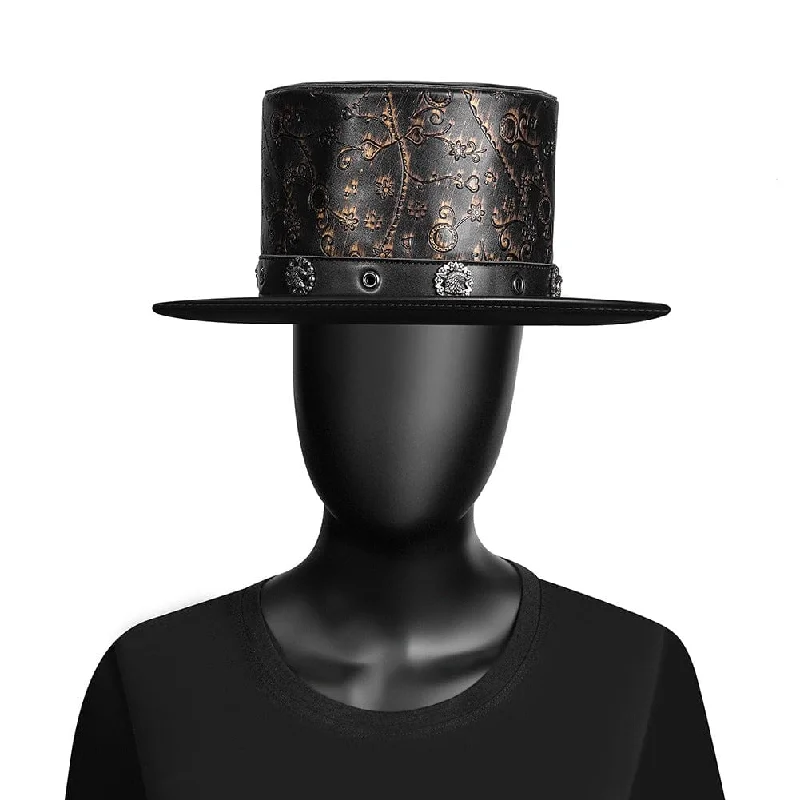 Beautiful Romance Men's Steampunk Floral Printed Hat