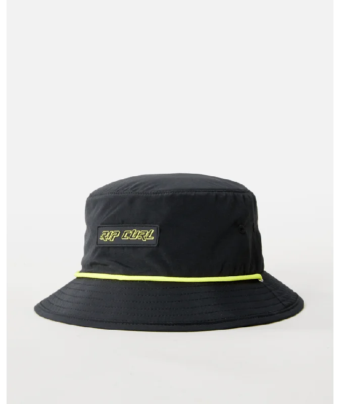 Timeless Outfits Rip Curl Vaporcool Foamie Mid Brim Hat-Black