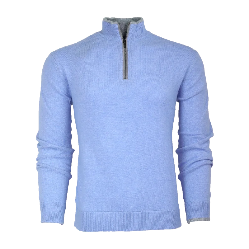 Celebrity Style Sebonack Quarter-Zip Sweater (Wolf Blue)