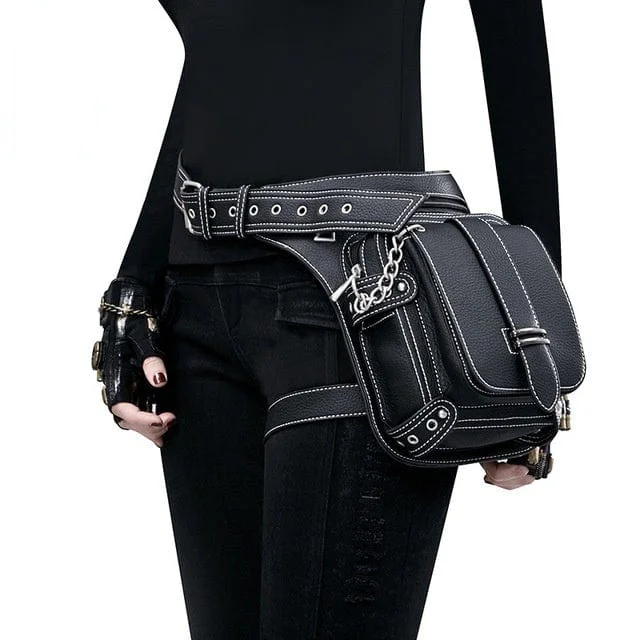Comfortable Fitwear Steampunk Buckle Waist Bag