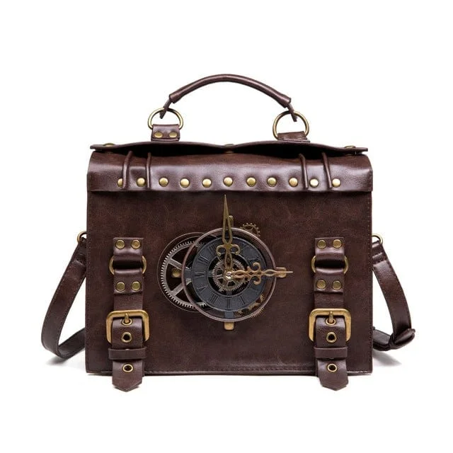 Chic Comfort Wear Steampunk Clock Buckle Detachable Bag
