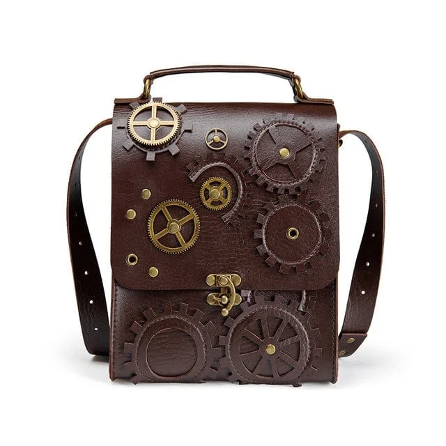 Classic Comfort Steampunk Gear Shoulder Bag